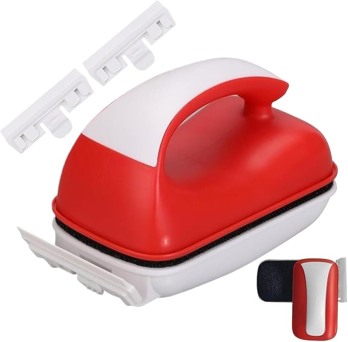 Fish Tank Glass Cleaner Magnet Effective Algae Removal Scraping Tool | Aquarium Floating Cleaning Brush for Fish Tank
