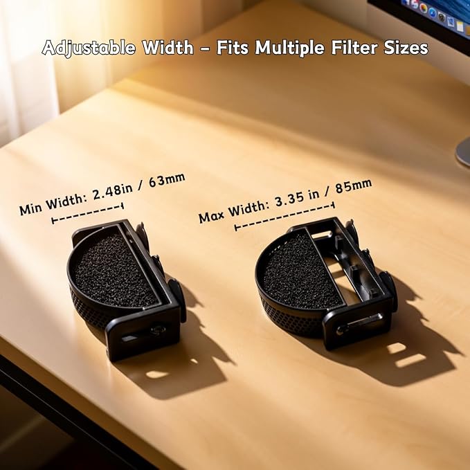 Aquarium Filter Baffle with Suction Cups, Fish Tank Flow Controller | Water Surface Calmer & Flow Reducer for Betta Fish and Shrimp (Black)