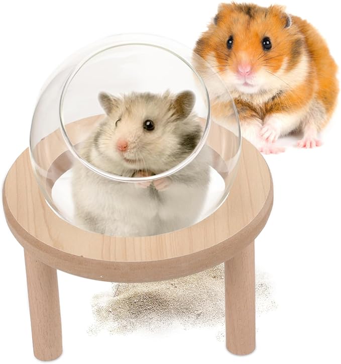 Glass Hamster Bath Tub for Small Supply Chinchilla Dust Bath Container Smooth Edges for Daily Use