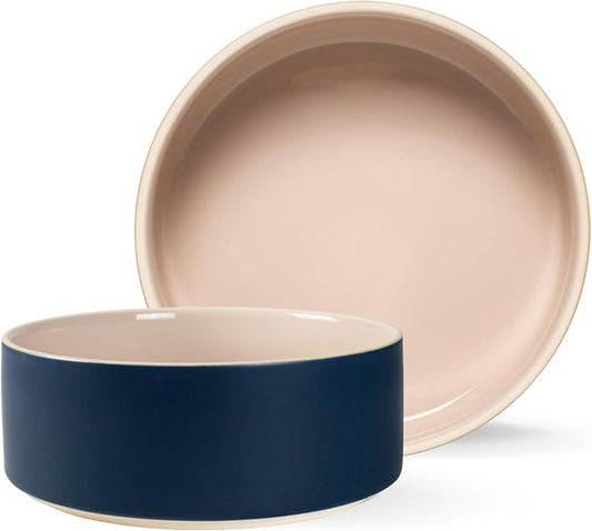 Fringe Studio Minimal Midnight Medium Stoneware Pet Bowl, PetShop Collection (479108)