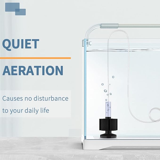 Pawfly Aquarium Bio Sponge Filter Quiet Fish Foam Filter with Airline Tubing Suction Cups Check Valve Connectors and Control Valve Accessories for Betta Fry Shrimp Small Fish Tank up to 30 Gallon