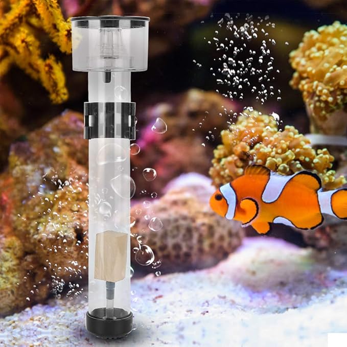 Joyzan Protein Skimmer, Fish Tank Separator Aquariums Acrylic Mini Protein Oil Removal Filter Film Processor Separating Accessory External Hang Back Saltwater Farming Small Coral Aquatic Pet Supplies