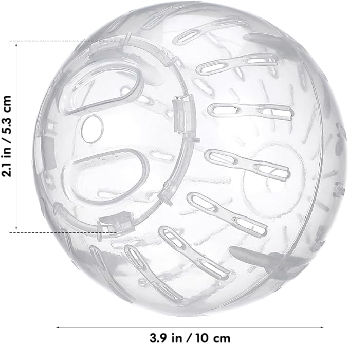 ibasenice Mini Hamster Running Ball Exercise Toy for Small Pets 3.93In Detachable Safe Ventilated Hamster Toy for Active Play and Healthy Exercise