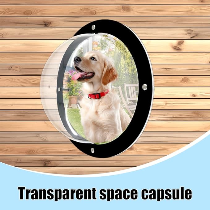 2 Pack Dog Fence Window, 12.4 Inch Clear Pet Dome, Transparent Plastic Pet Peek Window for Playground, Doggie Fence Domes, Supplies for Dog Cat Horse, 12.4 x 4.9 Inch (Clear)