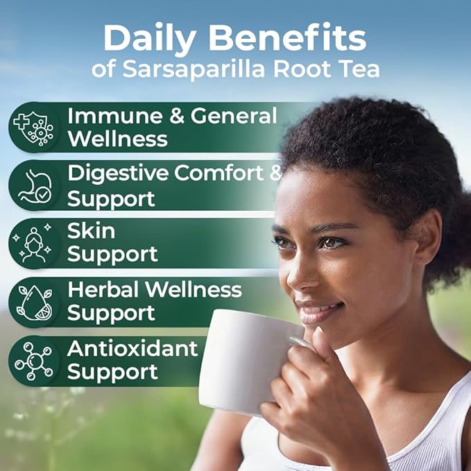 2 oz. Sarsaparilla Root Herbal Tea (Smilax Glabra) - 56g Sasperella Root Herb Raíz De Zarzaparella