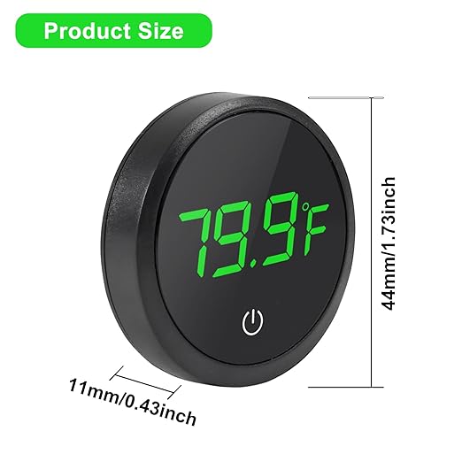 4PCS LED Aquarium Thermometer Fish Tank Thermometer Reptile Terrarium Water Temperature Test Digital Thermometer for Fish, Axolotl, Turtle and Aquatic
