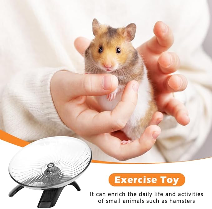 Hamster Wheel, Hermit Crab Climbing Toys Silent Exercise Running Wheel, 18cm Small Animal Exercise Wheels Hermit Crabs Wheel for Hamsters, Gerbils, Mice or Other Small Animals