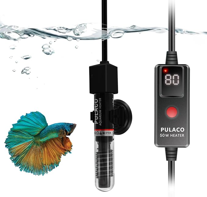 50 Watt Small Aquarium Betta Heater for 1-10 Gallon Tank