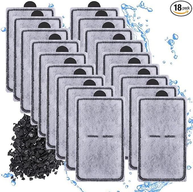 18 Packs PF-S Aquarium Replacement Filter Cartridges Compatible with Top Fin Silenstream PF10 Power Filters Fish Tank Filter Cartridge