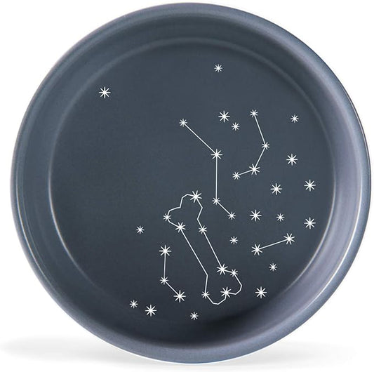 FRINGE STUDIO "Celestial Small Stoneware Pet Bowl (478002) Navy