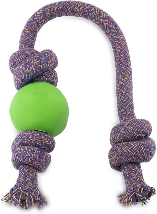 Beco Ball with Rope Small Dog Toy (Green), 5060189751334