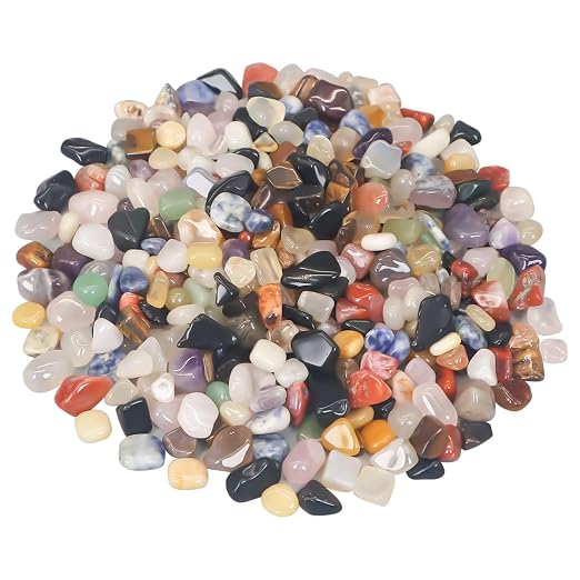 Smoothed River Rocks, Decorative Landscaping Pebbles for Aquarium Fish Tank | Multi-Use Ornamental Gravel, DIY Smooth Stones for Potted Plants, Resin Art & Vase Fillers Decor(1 Pound)