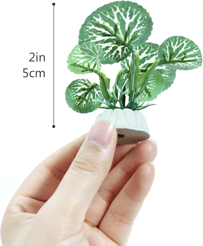 6PCS Aquarium Plants Fish Tank Decorations Betta Silk Plastic Plants for Aquarium Decor