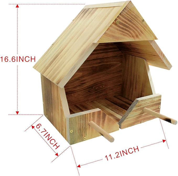 Robin Nesting Box - Premium Handmade Solid Wood Bird House for Outdoors | All-Weather Garden Gift to Attract Robins, Blackbirds, Wagtails | Easy to Mount & Clean