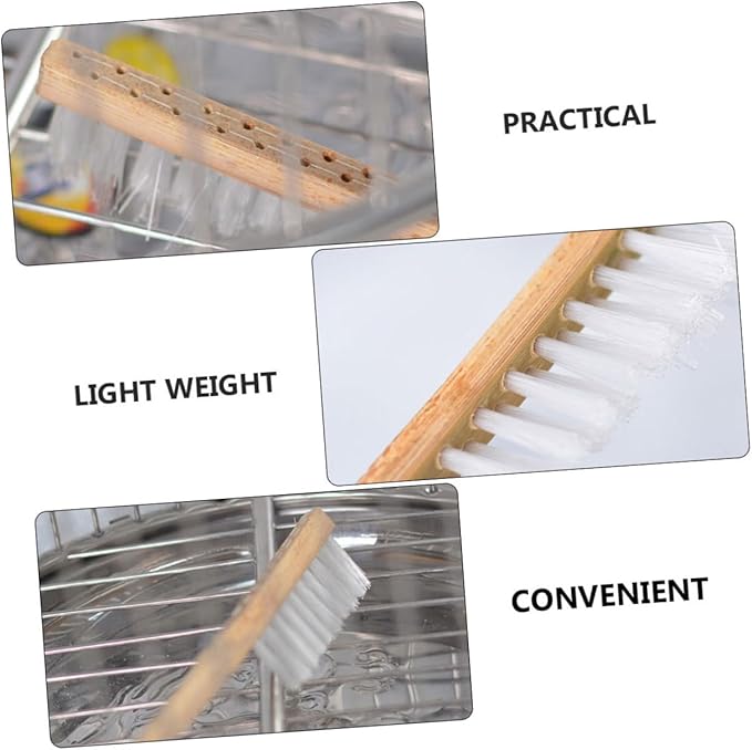1pc Bird Cage Cleaning Brush Handle and Bristle Tool for Effortless Bird Dropping Cleanup for All Cage Types Easy Storage and Reach