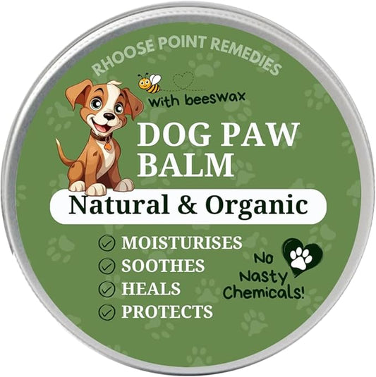 Lick Safe Dog Paw Balm - Softens, Heals, Soothes & Protects Dogs Paws, Noses & Skin. All Natural, Organic Ingredients. Lick-Safe Protection for Dogs with Beeswax (1 fl.oz - Starter Tin)