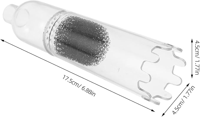 FOMIYES Aquarium Sand Cleaner Nozzle Replacement Head for Fish Tank Siphon Tube, Acrylic and Sponge Material Prevents Blockages and Suction Loss, Gravel Cleaning Tool for Substrate
