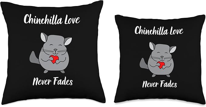 Funny Chinchillas Cage Toys Accessories Dust Bath Chinchilla Pet Love Never Fades Animal Lovers Chew Hay Crew Throw Pillow, 16x16, Multicolor