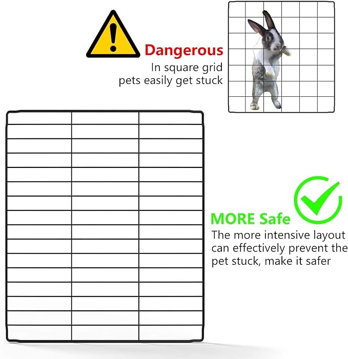 LURIVA Small Animal Playpen, Guinea Pig Cages, Pet Playpen, Rabbit Cage,Small Animal Cage, Puppy Kitten Dog Playpen, Indoor Outdoor Portable Metal Wire Yard Fence,15 X 12 Inch, 28 Panels, Black