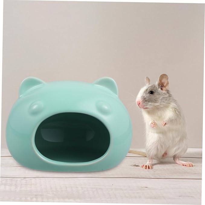 ORFOFE Ceramic Hamster Hideout Cozy Bed for Small Animal Cage Decorative Home Toy Rat Supplies