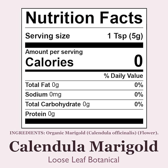 Organic Positively Botanicals Company, Calendula, Herbal Tea Loose Leaf Botanical, 4 Ounce