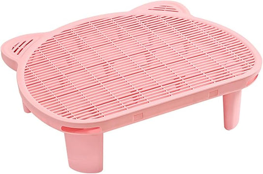 SpaceTime Cat Litter Mat Litter Trapping Mat,20.08"x15.94"x5.91"Large Dual-Layer Cat Litter Box Mat for Kitty,Floor Protection,Waterproof Urineproof(Pink)