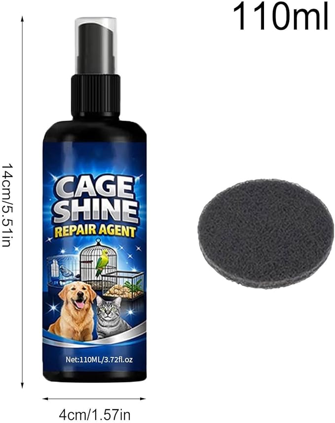Acting Cage Cleaner, Bird Cage Spray Solution, Droppings Breakdown Formula with Odor Control, Hygienic Pet Cages Liquid, Bird Habitat Cleaning Spray for Home