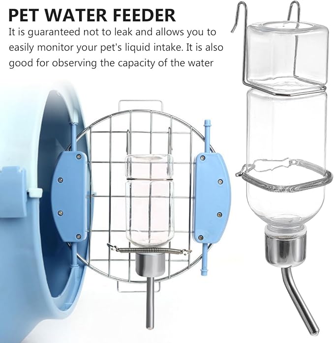 2Pcs 350ml Guinea Pig Water Bottle No Drip Bunny Dispenser for Cage Hamster Drinking Feeder Rodent Chinchilla Pet Supply