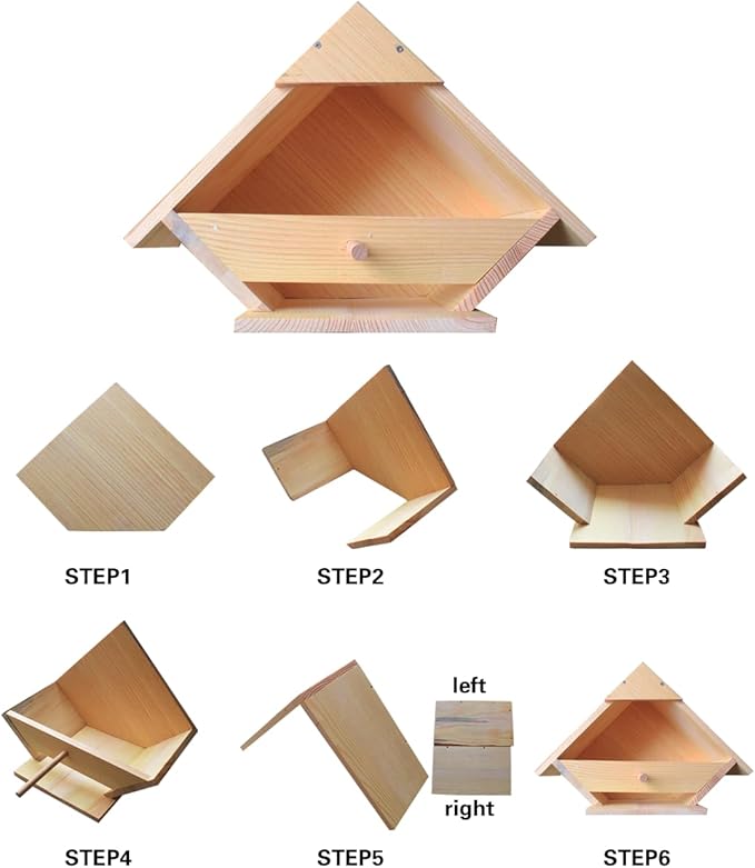 Mourning Dove Bird House - Outdoor Solid Wood Nesting Box with Predator Guard for Backyard, Garden, Patio | Handmade, Weather Resistant, Easy Mount