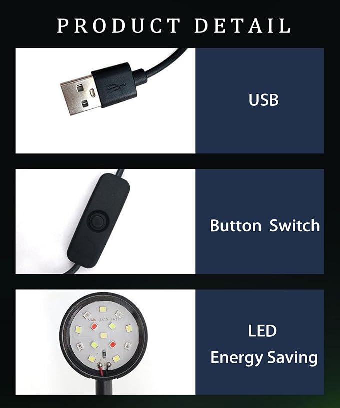 LED Aquarium Light, Grow Light Aquarium Plant Lighting Rotatable Clip On Lamps for Small Fish Tank, Landscape Lighting, Lamps Clip On Landscape