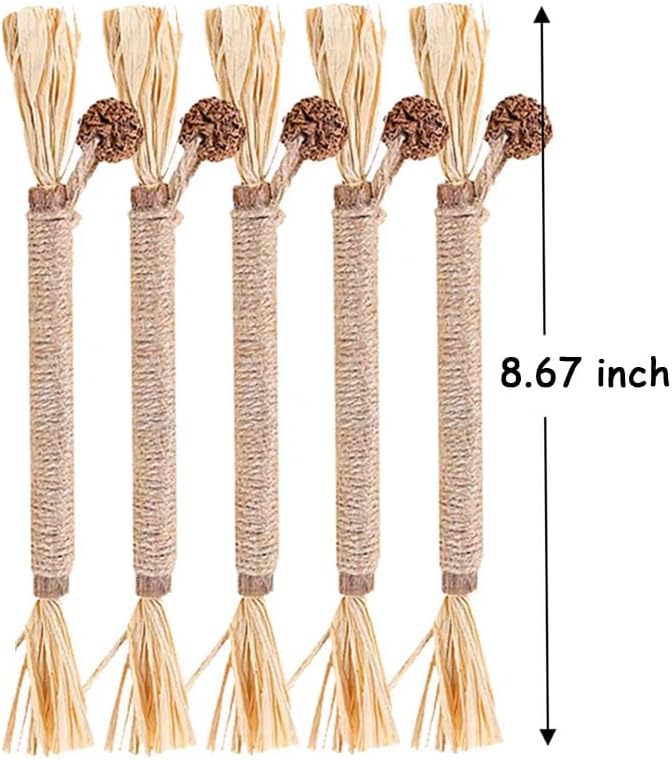 Silvervine for Cats: Cute Cat & Kitten Toys for Indoor Cats Interactive‖ Cat & Kitten Teething Chew Toys for Aggressive Chewers,Silvervine Sticks Cat Dental Toy (4PCS)