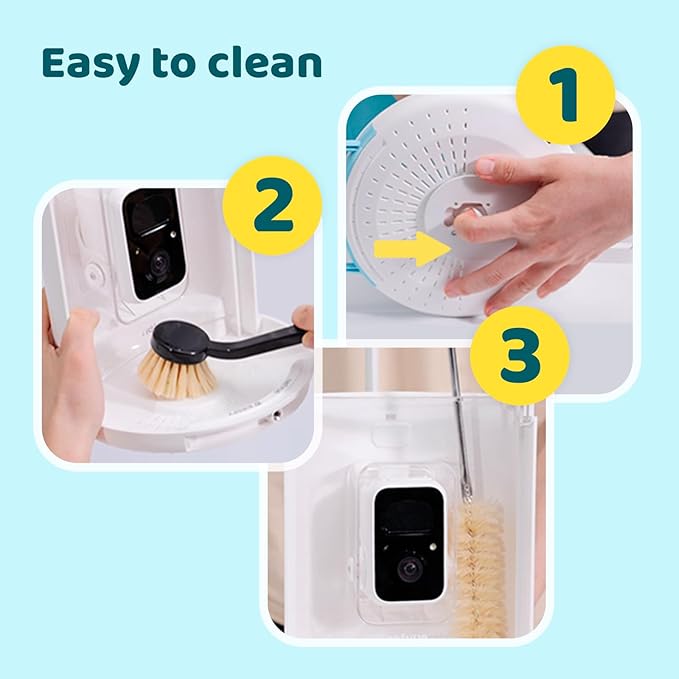 NETVUE by Birdfy AI Smart Bird Feeder with Camera, AI Auto Capture Each Bird Visit & Identify 6000+ Species, Cloud Store & Live Birdwatching, Ideal Gift (Yellow)