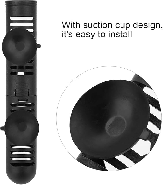 GOTOTOP Fish Heater Protective Case, Aquarium Fish Heater Protective Case Detachable Designed Cover with Suction Cups(No. 2 Protective Sleeve 30.55 cm Long)