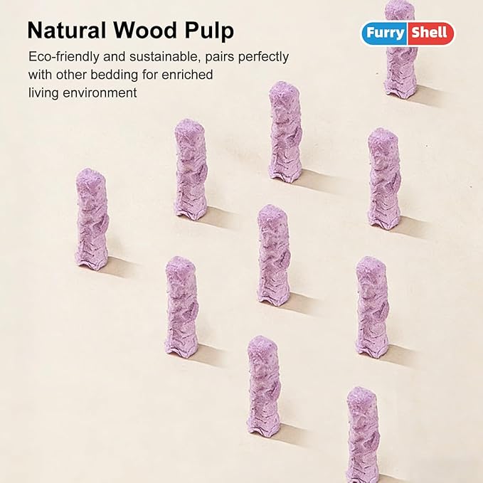 Natural Paper Pellet Bedding for Small Animals - Super Absorbent Odor Control Rabbit Litter, Hamster Bedding, Guinea Pig Cage Liners, Dust-Free(2.2lb) (Blue)