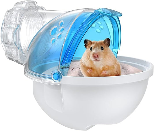 Pawfly Hamster Sand Bath Container, Removable Hamster Dust Bath & Bathroom, Multi-Use Hamster Cage Accessories for Gerbil, Chinchilla, Syrian Hamsters & Small Animals