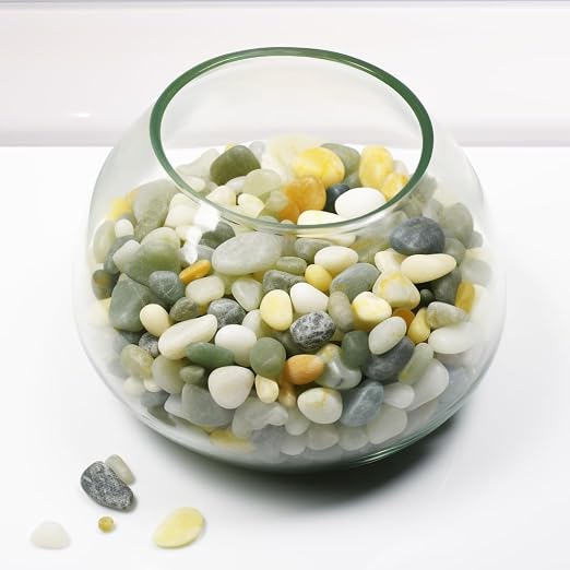 36 LBS River Rocks, StoneCreek, Decorative Garden Stones for Plant Landscaping, Polished Gravel Filler Pebbles for Home Decoration, Vases, Succulents, Flower Beds and Fish Tanks (Jade, Medium)