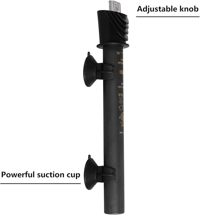 IOAOI Aquarium Heater for Fish Tank 50W for up to 20 Gallons Tanks Shatterproof for Both Marine and Fresh Water Engineering Plastic Tube Outside and Stainless Steel Tube Inside Temperature Adjustable