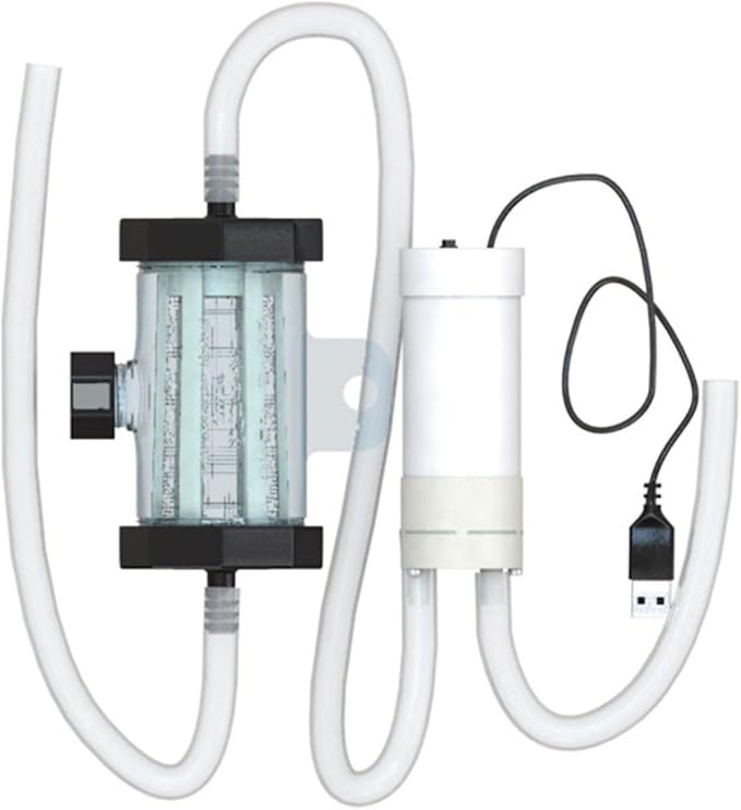 Electric Aquarium for gravel Cleaner USB Pump with Siphon Vacuum for Fish and Turtle Tanks, Freshwater or Seawater Use, Includes Filter, Suction Head and Silicone Tube(5 Meter)
