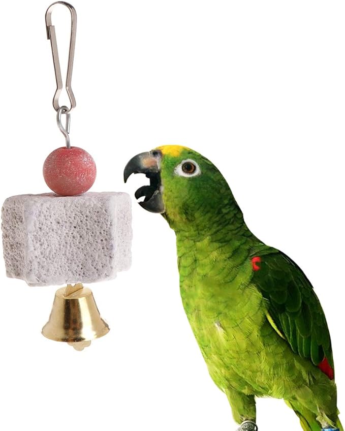 Parrot Beak Trimmer Stone Chinchilla Grinding Teeth Lava Block Mineral Rock Chewing Toy with for Macaw Bird Chew Toy for Parrot Bird Toys for Budgies Cockatiel Parrots Parakeets Love