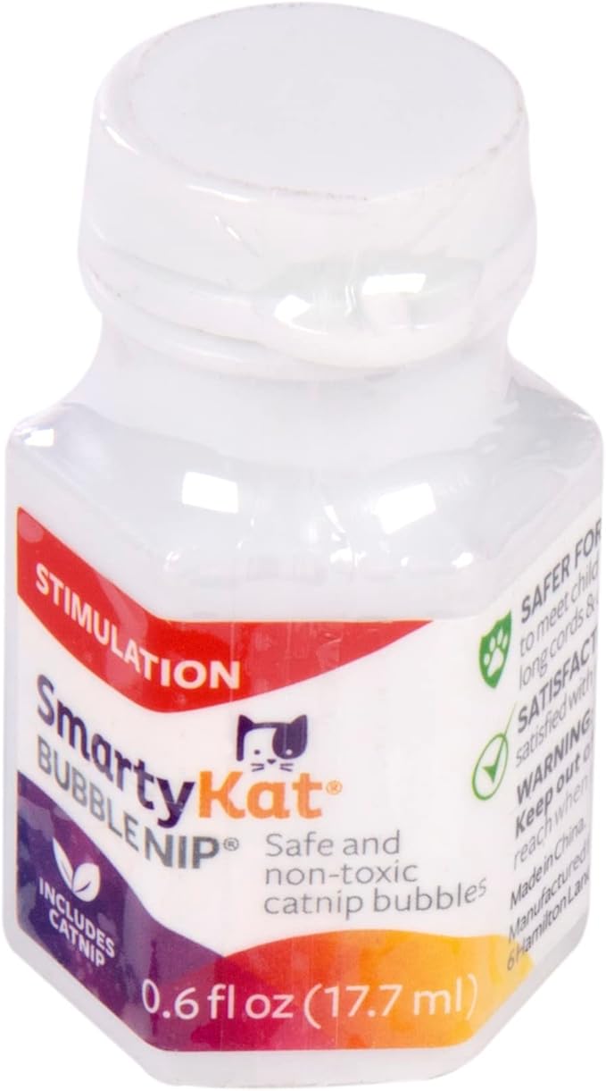 SmartyKat Bubble Nip Catnip Bubbles for Cats & Kittens, Safe for Pets - Trial Size, 0.6 Fluid Ounce (Pack of 2)