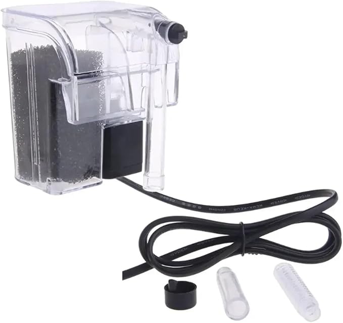 Fish Tank Filters, Performance Hang-On The Back Power Filter for Desktop and Betta Aquariums Submersible Pump Oxygen,Aquarium Filter