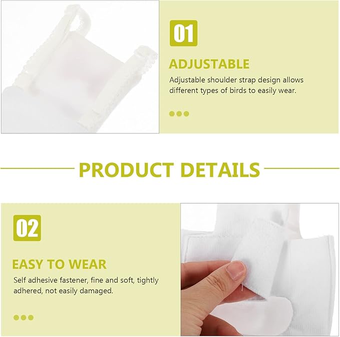 Generic Flight Bird Diaper Suit for Parrots Liner for Outdoor Fun and Comfortable Design for Parakeets and Cockatiels
