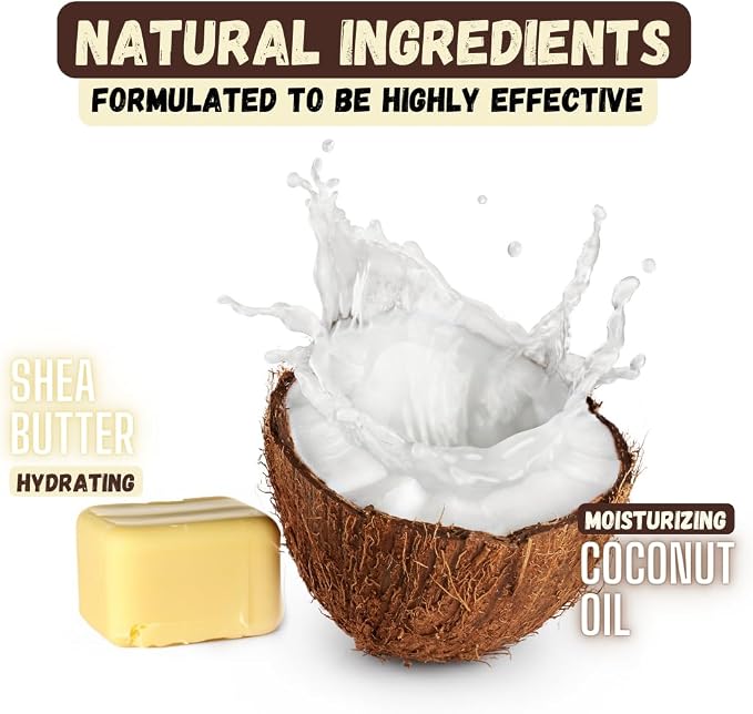 Deshedding Dog Shampoo Bar for Shedding Control, Natural Ingredients with Coconut Oil & Shea Butter | No Plastic Waste | Vegan | 3 Bars
