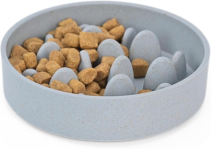 Slow Feeder for Dogs|Dog Bowl Small|400 Ml|Pet Bowl Made with Rice Husk and Bamboo Fibers|Dog Food Bowl|