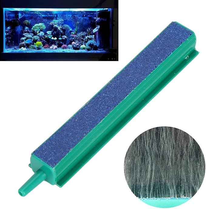 Green Air Stone Bar Fine Bubble Diffuser for Aquarium Air Pump Even Oxygenation and Heat Dissipation(30CM)