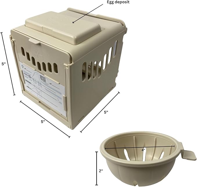 Plastic Bird Nest Box, Removable and Portable Nest Cup with Sliding Back Door for Easy Cleaning and Deposit to Store The Eggs of Canaries, Finches, Exotic Birds and Small Parrots