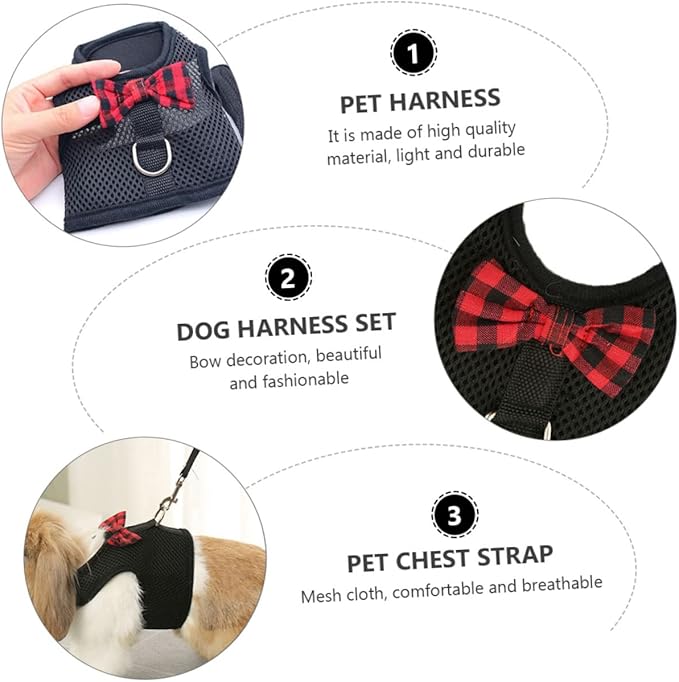 Kisangel Breathable Mesh PET Harness for Small Animals Vest Type Pulling Rope for Rabbits Guinea Pigs and Squirrels Adjustable and Comfortable PET Vest
