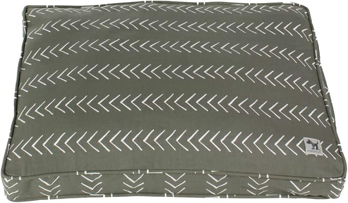 Molly Mutt Sheepy Wool Crate Pad, 100% Cotton Canvas Cover with Soft, Supportive, & Temperature-Regulating 100% Natural Wool-Filled Insert Dog Bed, Crate Mat, Forever Young, 42" x 28" x 2.5"