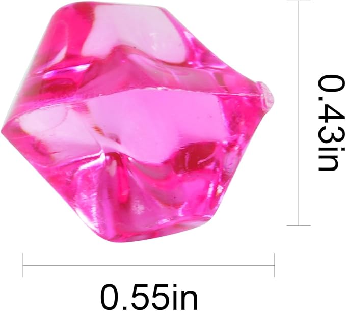1.1Lb 800Pcs Fake Ice Cubes Clear Rocks Artificial Ice Acrylic Diamonds Vase Fillers for Centerpieces Christmas Decorative Bowl Fillers Fish Tank Aquarium Decorations,Crystals for Crafts