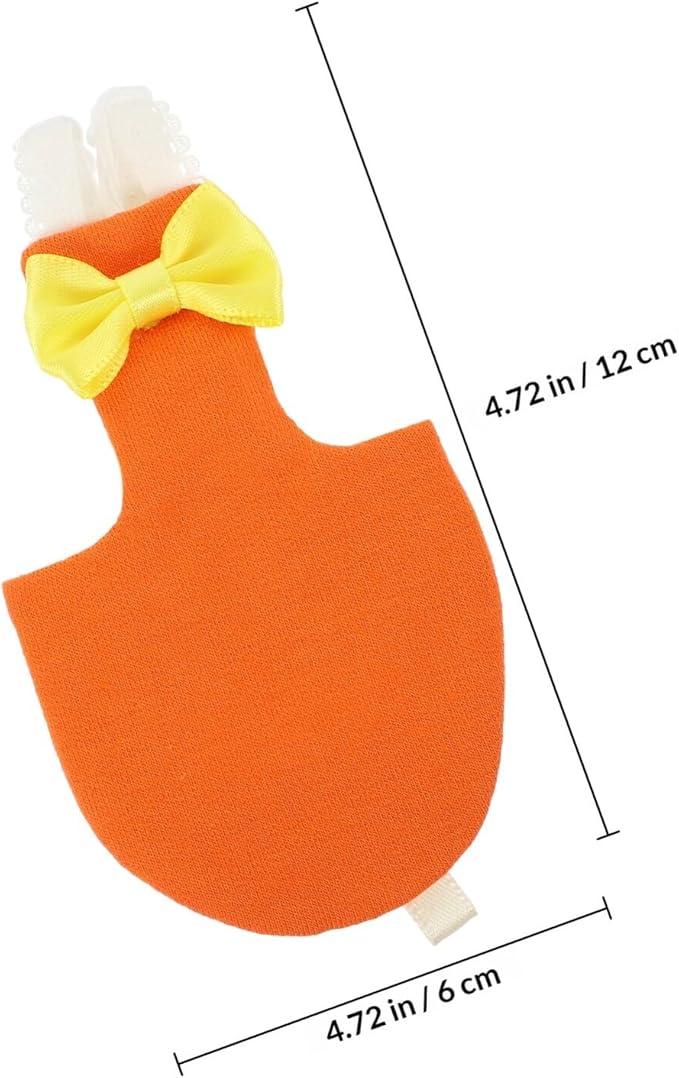 DOITOOL Parrot Flight Suit Diaper Bird Clothing Liner Orange Small Size Outdoor Conure Parakeet Diapers for Large Birds